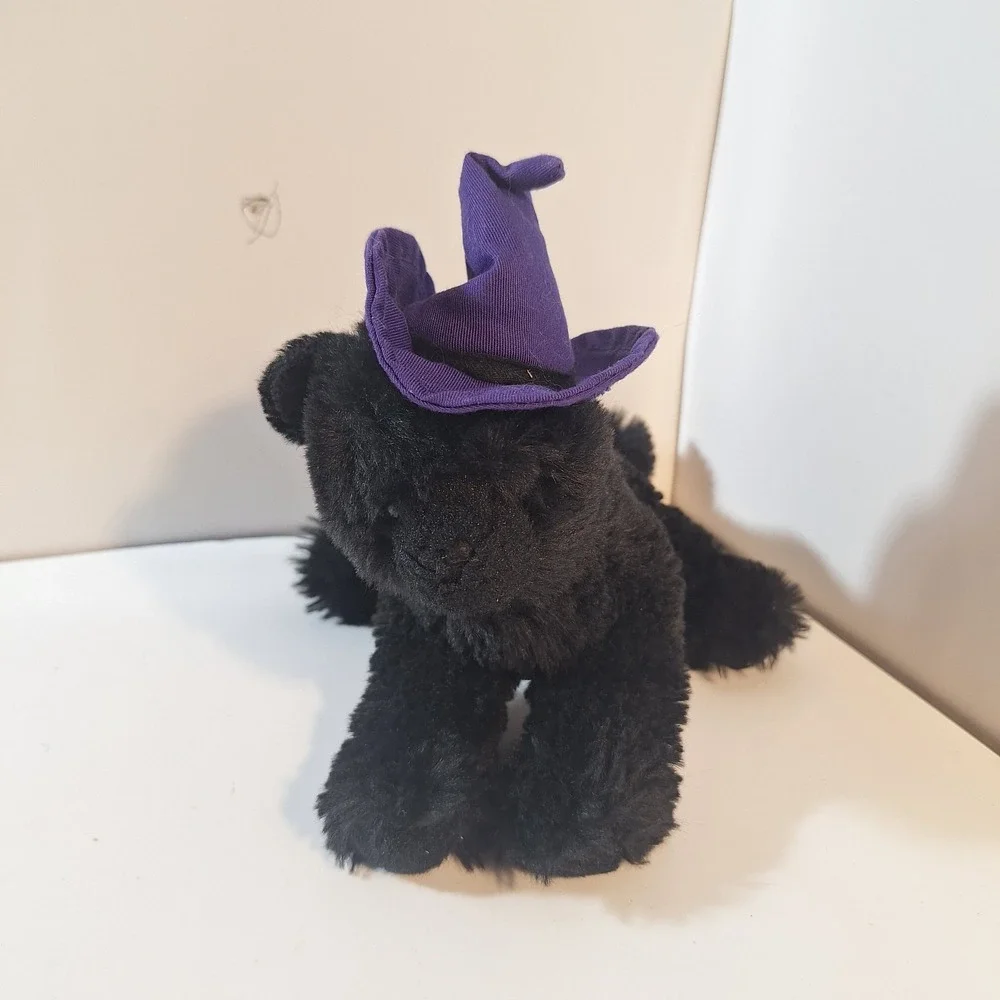 Douglas Mini Halloween Soft Black Cat w/ Witch Hat Plush‎ Stuffed Animal Toy, 6
